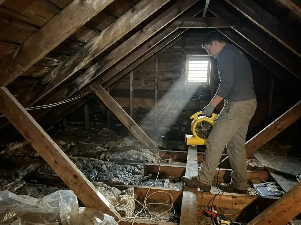 attic-water-damage-drying-proc-007 — frequently asked questions, Emergency Water Extraction & 24/7 Flood Response in Hoising…